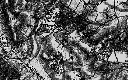 Old map of Great Offley in 1896