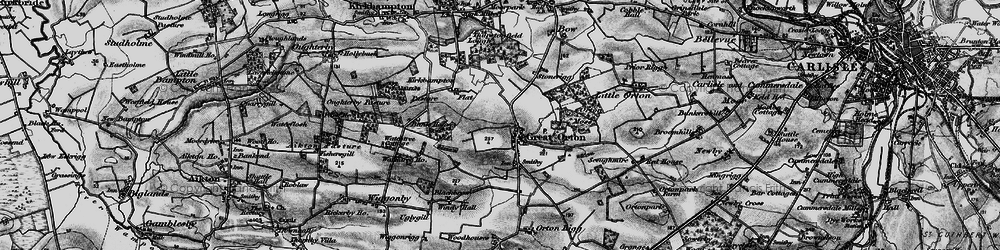 Old map of Great Orton in 1897