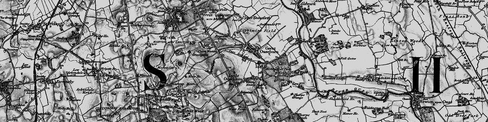 Old map of Great Ouseburn in 1898