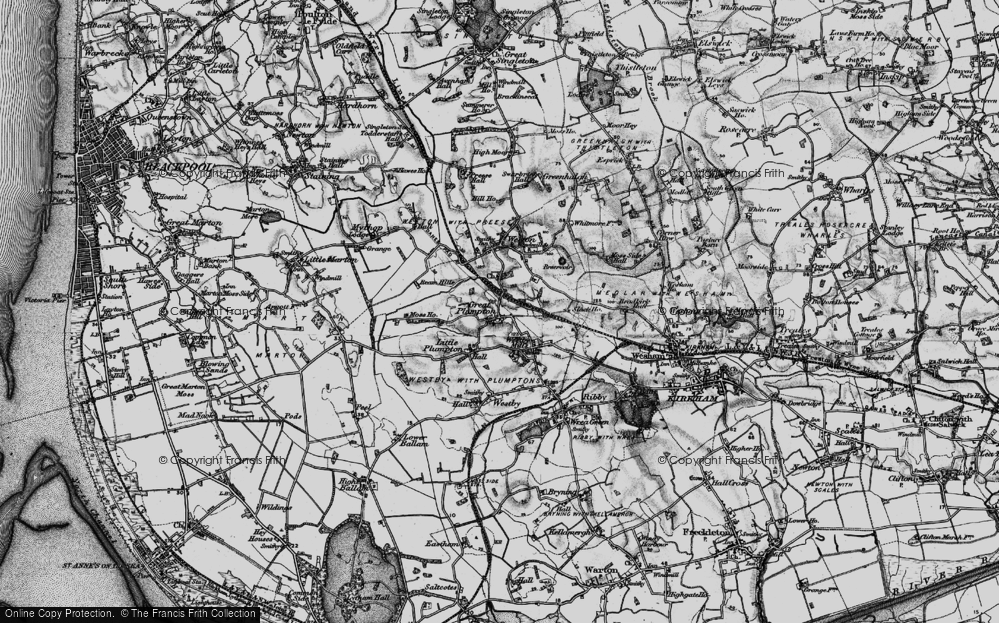 Old Map of Great Plumpton, 1896 in 1896