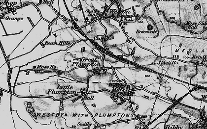 Old map of Great Plumpton in 1896
