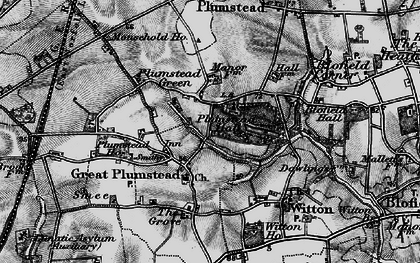 Old map of Great Plumstead in 1898
