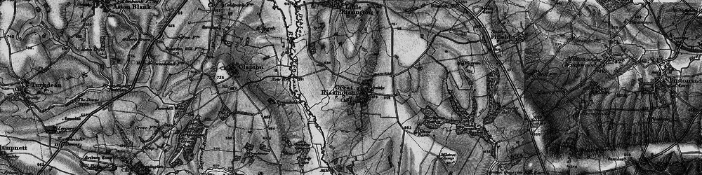 Old map of Great Rissington in 1896