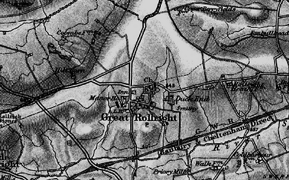 Old map of Great Rollright in 1896