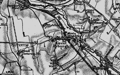 Old map of Great Ryburgh in 1898