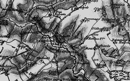 Old map of Great Sampford in 1895