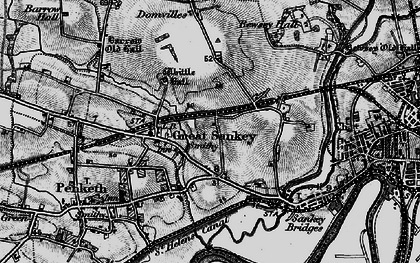 Old map of Great Sankey in 1896