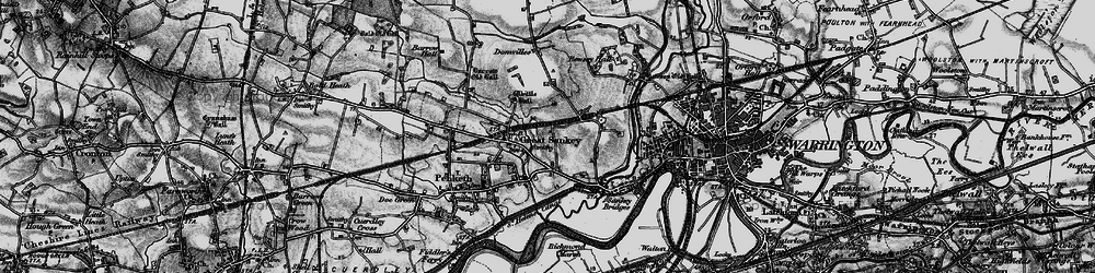 Old map of Great Sankey in 1896