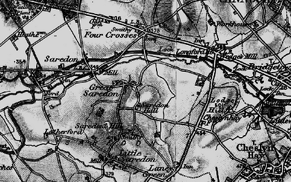 Old map of Great Saredon in 1898