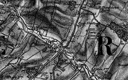 Old map of Great Shefford in 1895