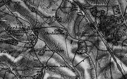 Old map of Great Shoddesden in 1898
