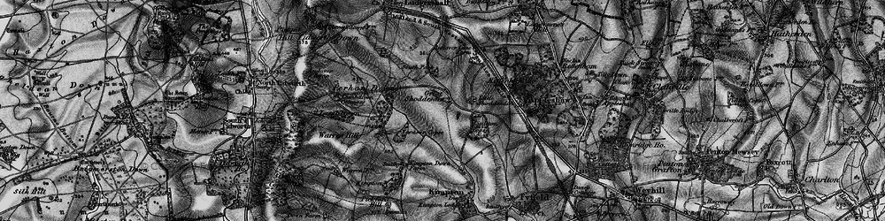 Old map of Great Shoddesden in 1898