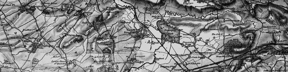 Old map of Great Somerford in 1898