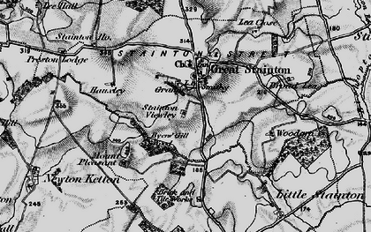 Old map of Great Stainton in 1898