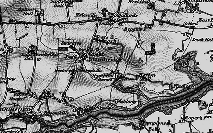 Old map of Great Stambridge in 1895