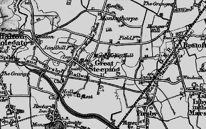 Old map of Great Steeping in 1899