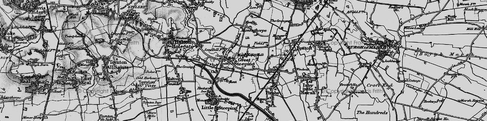 Old map of Great Steeping in 1899