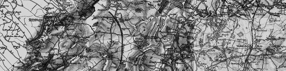 Old map of Great Stoke in 1898