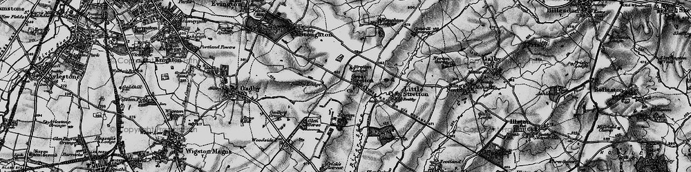 Old map of Great Stretton in 1899