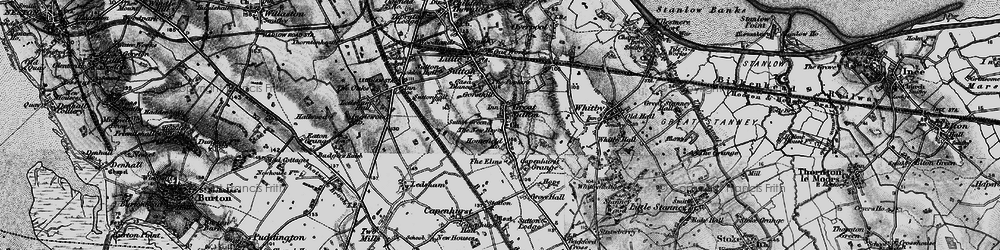 Old map of Great Sutton in 1896