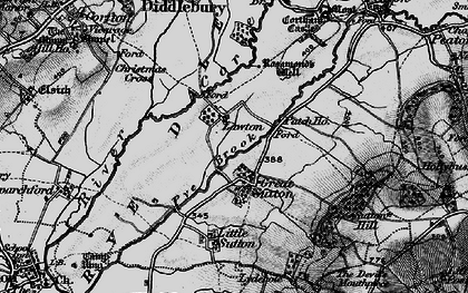 Old map of Great Sutton in 1899