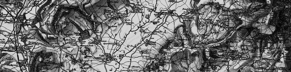 Old map of Great Sutton in 1899