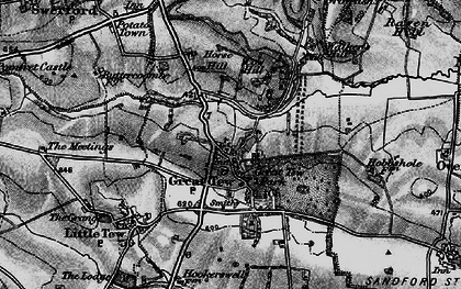 Old map of Great Tew Park in 1896