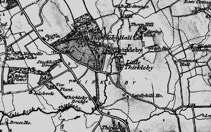 Old map of Great Thirkleby in 1898