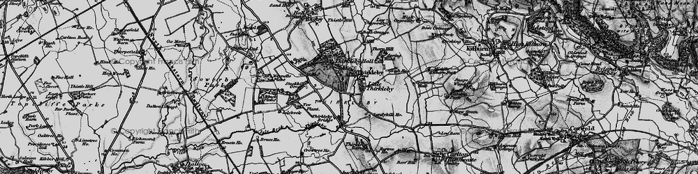Old map of Great Thirkleby in 1898