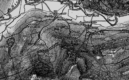 Old map of Simonside Hills in 1897