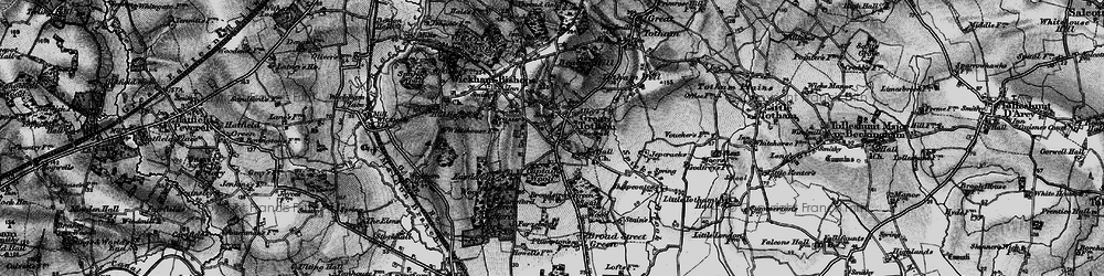 Old map of Langford Grove in 1896