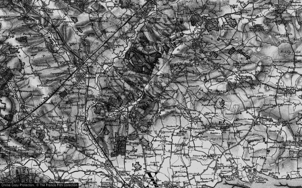 Old Map of Great Totham, 1896 in 1896