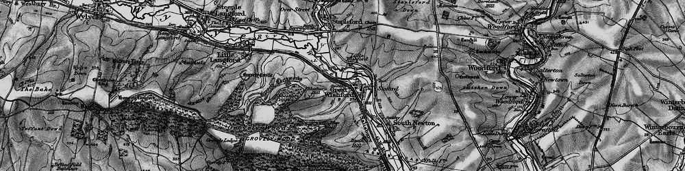 Old map of Great Wishford in 1898