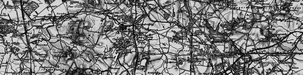 Old map of Great Wyrley in 1898
