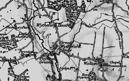 Old map of White Lodge in 1899