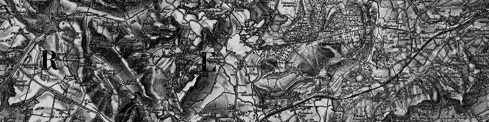 Old map of Woolmer Pond in 1895