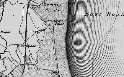 Old map of Greatstone-on-Sea in 1895