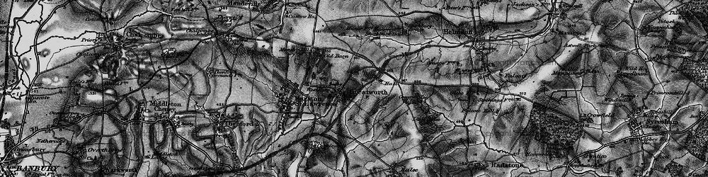 Old map of Greatworth in 1896