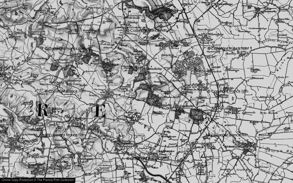 Old Map of Grebby, 1899 in 1899