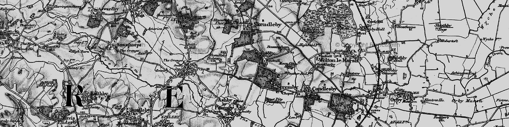Old map of Grebby in 1899