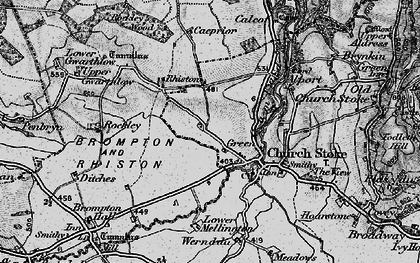 Old map of Green in 1899