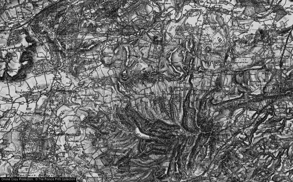 Old Map of Green Cross, 1895 in 1895