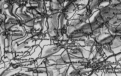Old map of Wood in 1898