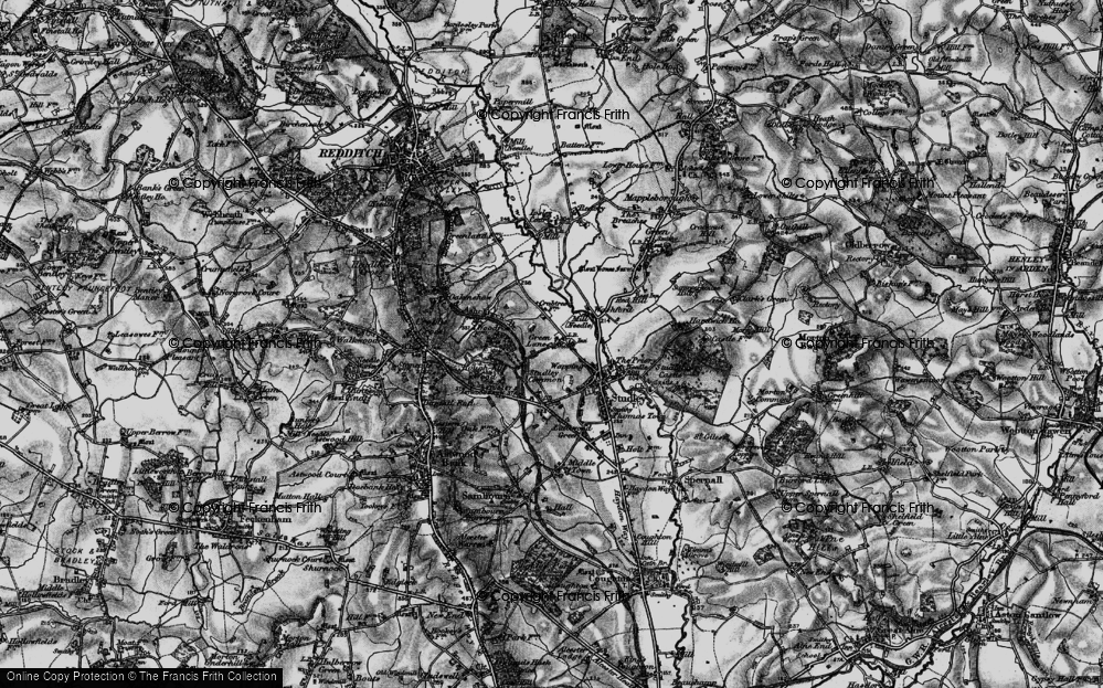 Old Map of Green Lane, 1898 in 1898