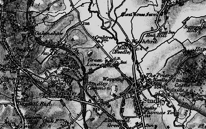 Old map of Green Lane in 1898