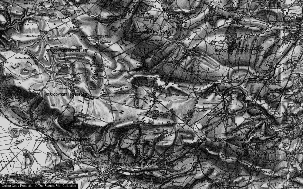 Old Map of Green Ore, 1898 in 1898