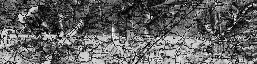 Old map of Woodlands Farmhouse in 1896