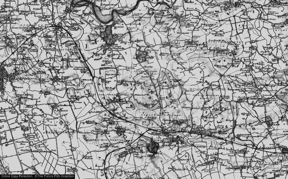 Old Map of Greenhalgh, 1896 in 1896