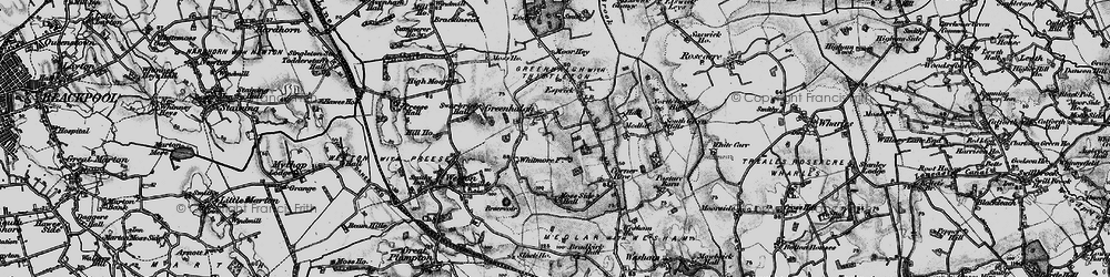 Old map of Greenhalgh in 1896