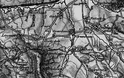 Old map of Greenham in 1898